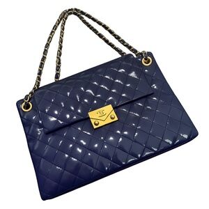 NEW Chanel Goatskin Quilted 3 Pocket Accordion Flap Bag Handbag